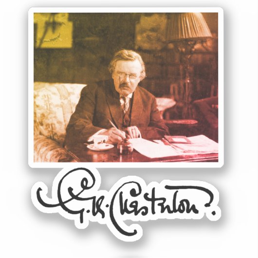 G. K. Chesterton op het werk Sticker (Voorkant)
