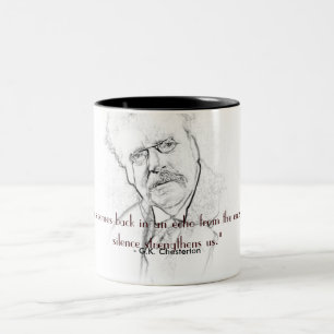 G. K. Chesterton op stilte Tweekleurige Koffiemok