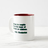 G.K. Chesterton over onverdraagzaamheid Tweekleurige Koffiemok (Voorkant links)