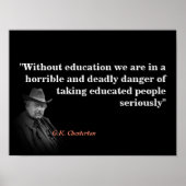 G.K. Chesterton Quote on Education Poster (Voorkant)
