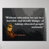 G.K. Chesterton Quote on Education Poster (Voorkant)