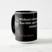 G.K. Chesterton Quote over onderwijs Mok (Voorkant links)