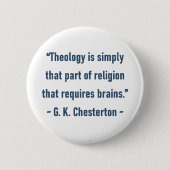 G. K. Chesterton Ronde Button 5,7 Cm (Voorkant)