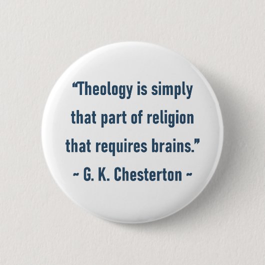 G. K. Chesterton Ronde Button 5,7 Cm (Voorkant)