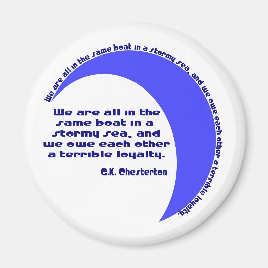 G. K. Chesterton Stormachtige Zee Magneet (Voorkant)