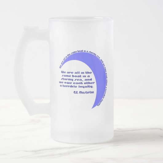 G. K. Chesterton Stormachtige Zee Matglas Bierpul (Links)