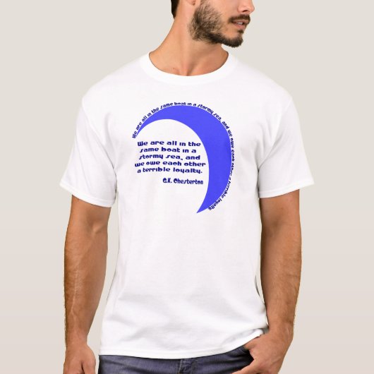 G. K. Chesterton Stormachtige Zee T-shirt (Voorkant)
