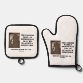 G.K. Chesterton Uninteresting Subject Uninterested Ovenwant & Pannenlap Set