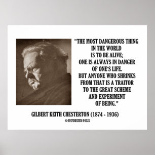 G.K. Experiment van de Regeling van Chesterton het Poster