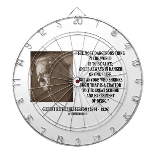 G.K. Proefproject van het grote Chesterton-program Dartbord (Voorkant)