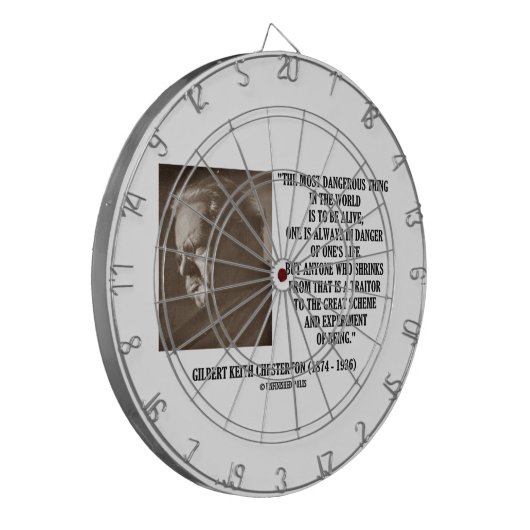 G.K. Proefproject van het grote Chesterton-program Dartbord (Voorkant Links)