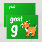g - kaart voor geitenlampjes (Voorkant / Achterkant)