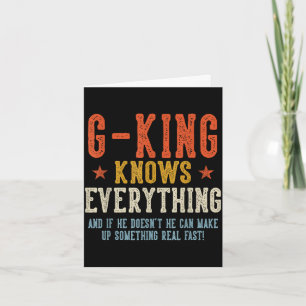 G-king weet alles vaderdag retro vintage kaart