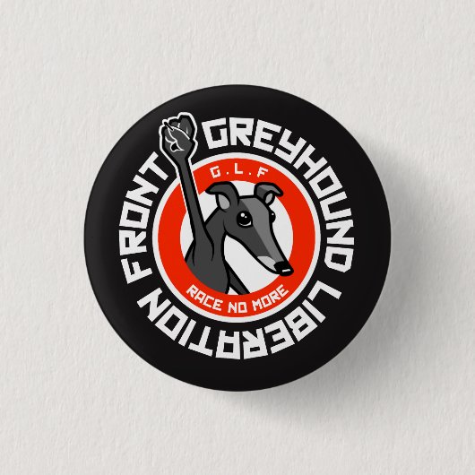 G.L.F. (Donker) Ronde Button 3,2 Cm (Voorkant)