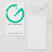 G Letter Alphabet Visitekaartje Green (Voorkant / Achterkant)