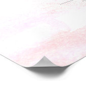 G Letter Monogram Gouden Bladeren Roze Magnolia Bl Poster (Hoek)