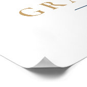 G Letter Monogram Naam Marsala Bloemenkwekerij Poster (Hoek)