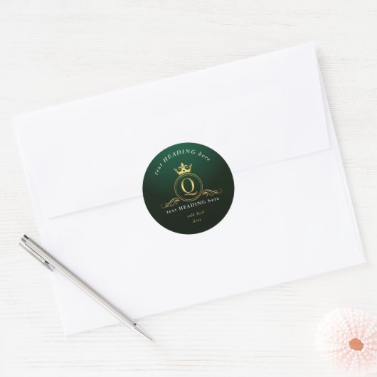 G - Letter Monogram Ronde Sticker (Envelop)