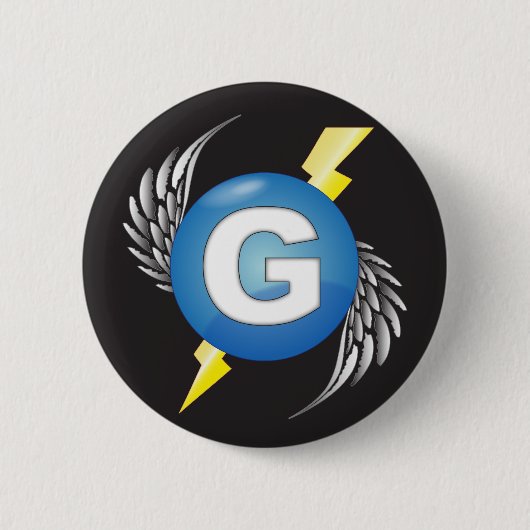 "G"-logo-toets Ronde Button 5,7 Cm (Voorkant)