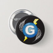 "G"-logo-toets Ronde Button 5,7 Cm (Voorkant /achterkant)