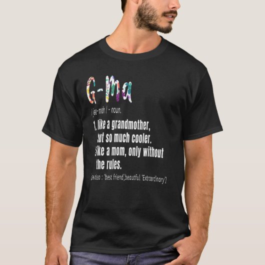 G Ma Definition Moederdag & Birthday Grandmoth T-shirt (Voorkant)