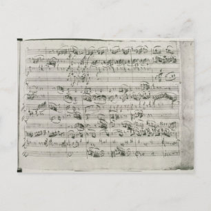 G major voor violine, harpsichord en violoncello briefkaart