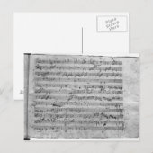 G major voor violine, harpsichord en violoncello briefkaart (Voorkant / Achterkant)