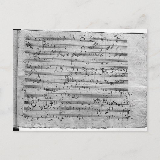 G major voor violine, harpsichord en violoncello briefkaart (Voorkant)