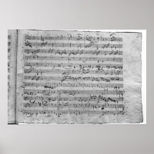 G major voor violine, harpsichord en violoncello poster (Voorkant)
