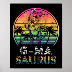 G-masaurus Dinosaur G-ma Saurus Familie Matching T Poster