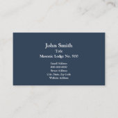 G Masonic Visitekaartje (Voorkant)