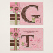G Meisje TY Gift Label Visitekaartje (Voorkant /achterkant)