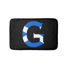G Monogram bedekt met Schotse vlag bmcnt Badmat