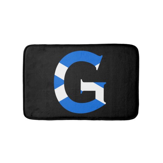 G Monogram bedekt met Schotse vlag bmcnt Badmat (Voorkant)