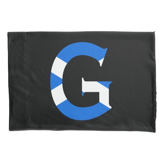 G Monogram bedekt met Schotse vlag pcnt Kussensloop (Voorkant)