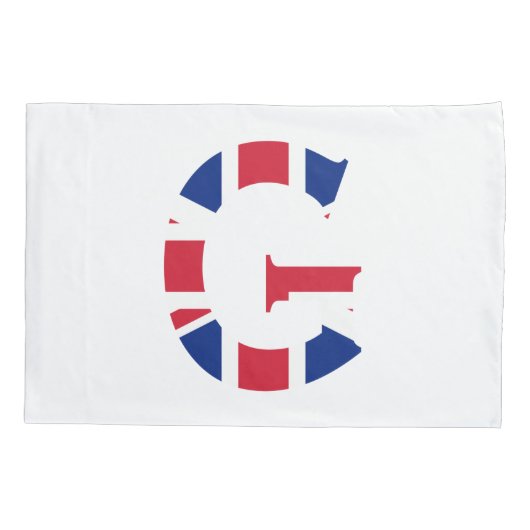 G Monogram bedekt met Union Jack Flag pcnt Kussensloop (Achterkant)