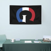 G Monogram bedekt op NLD-vlag op bk-bubcnt Spandoek (Beurs)