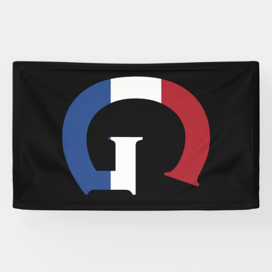 G Monogram bedekt op NLD-vlag op bk-bubcnt Spandoek (Horizontaal)