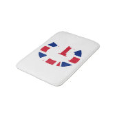 G Monogram bedekt op Union Jack Flag bmcnt Badmat (Gekanteld)