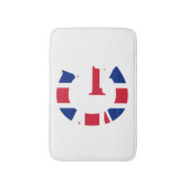 G Monogram bedekt op Union Jack Flag bmcnt Badmat (Voorkant Verticaal)