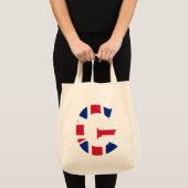 G Monogram bedekt op Union Jack Flag gtcnt Tote Bag (Voorkant (product))