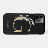 G Monogram Bloem Motief Gepersonaliseerd Case-Mate iPhone Case (Achterkant (horizontaal))