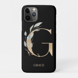 G Monogram Floral Aangepast Case-Mate iPhone Case