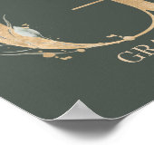 G Monogram Floral Aangepast Poster (Hoek)