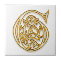 G Monogram "Irish Gold"-keramische Tegel