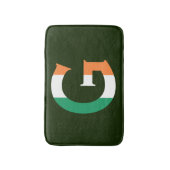 G Monogram overlay op Ierse vlag bmcnt Badmat (Voorkant Verticaal)