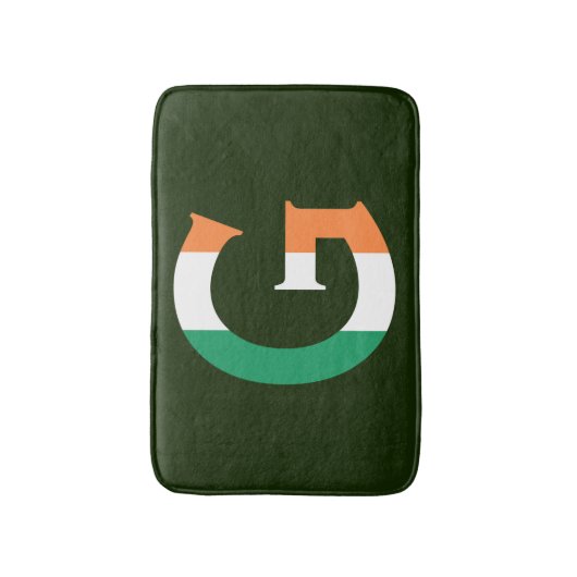G Monogram overlay op Ierse vlag bmcnt Badmat (Voorkant Verticaal)