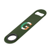 G Monogram overlay op Ierse vlag bot Speed Flessenopener (Achterkant Gekanteld)