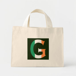 G Monogram overlay op Ierse vlag tcnt Mini Tote Bag