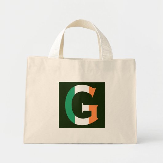 G Monogram overlay op Ierse vlag tcnt Mini Tote Bag (Voorkant)